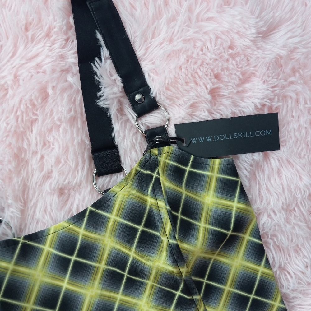 Dolls kill Vile & Enchanted plaid mini skirt set- widow goth corset SOLD OUT! - Picture 7 of 13